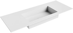 ZINK Talc Lavabo incasso solid surface 121cm. Posizione lavabo Centro.