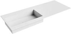 ZINK Talc Lavabo incasso solid surface 120cm. Posizione lavabo Sinistra.
