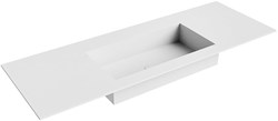 ZINK Talc Lavabo incasso solid surface 131cm. Posizione lavabo Centro.