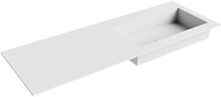 ZINK Talc Lavabo incasso solid surface 130cm. Posizione lavabo Destra.