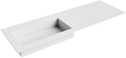 ZINK Talc Lavabo incasso solid surface 140cm. Posizione lavabo Sinistra.