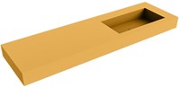 ZINK Ocher vrijhangende wastafel 161cm. Positie wasbak Rechts rand 12cm. 