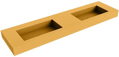 ZINK Ocher Wall-Hung Basin solid surface 181cm. Position basin Double rim 12cm.