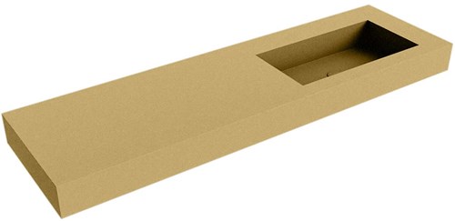 ZINK Oro Lavabo mural solid surface 161cm. Position lavabo Droite rebord 12cm.
