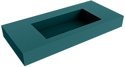 ZINK Smag Lavabo suspendido de solid surface 101cm. Posición del fregadero Centro borde de 12cm de alto.