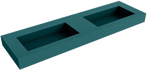 ZINK Smag Lavabo mural solid surface 161cm. Position lavabo Double rebord 12cm.