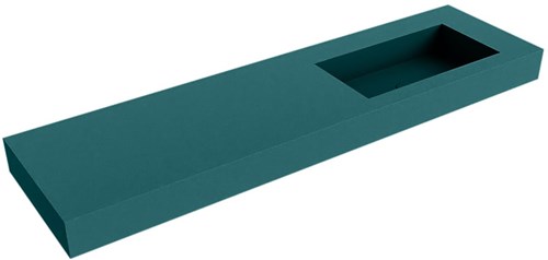 ZINK Smag Lavabo suspendido de solid surface 170cm. Posición del fregadero Derecho borde de 12cm de alto.