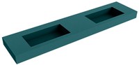 ZINK Smag Lavabo suspendido de solid surface 200cm. Posición del fregadero Doble borde de 12cm de alto.